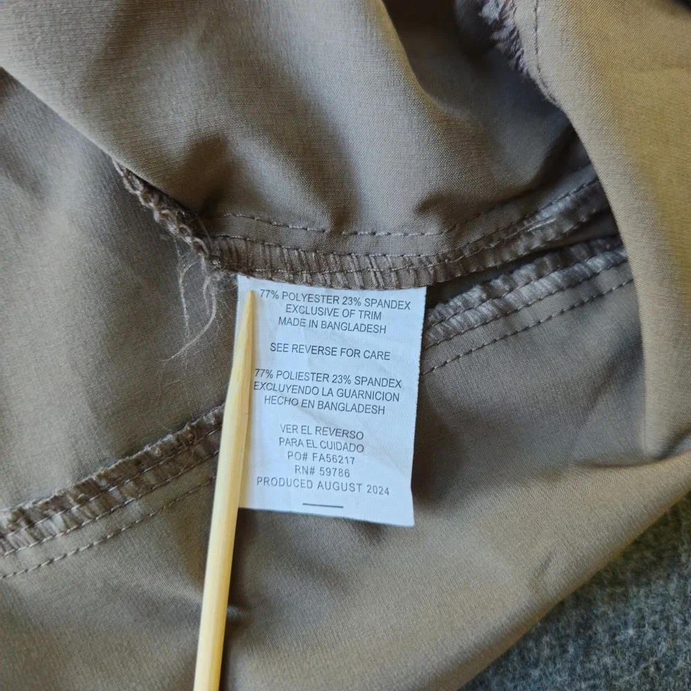 LEG3ND Tan Full Zip Performance Jacket Sz L Packable Windbreaker Running Stretch